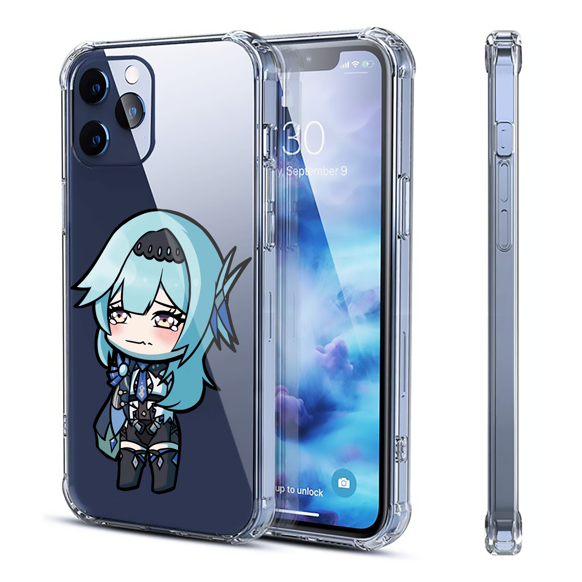 げんし神 优菈 ゆうら genshin Yūra 【iPhone 12シリーズ対応】透明スマホケース（クリアソフトケース）